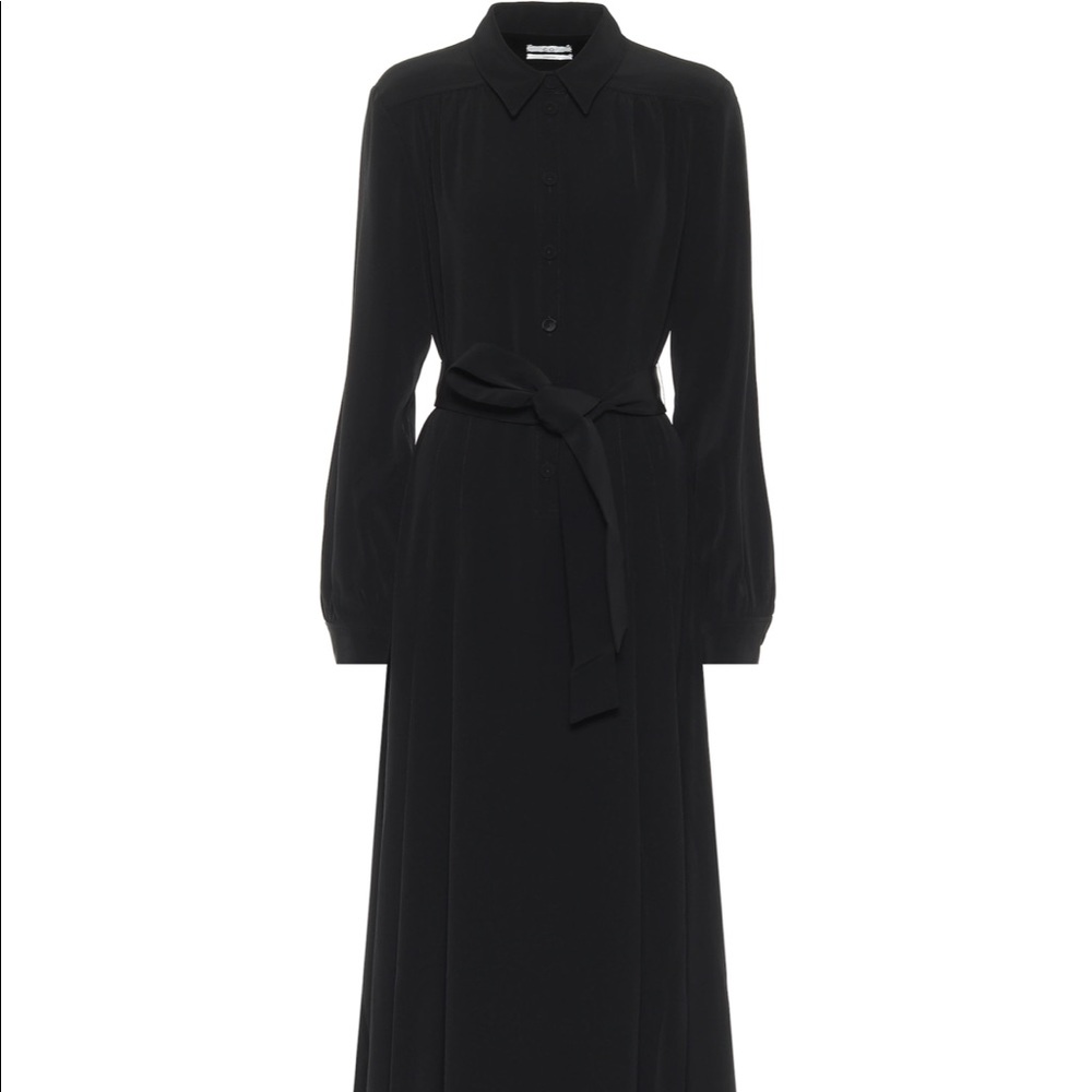 CO Black Button-down japanese crepe dress
